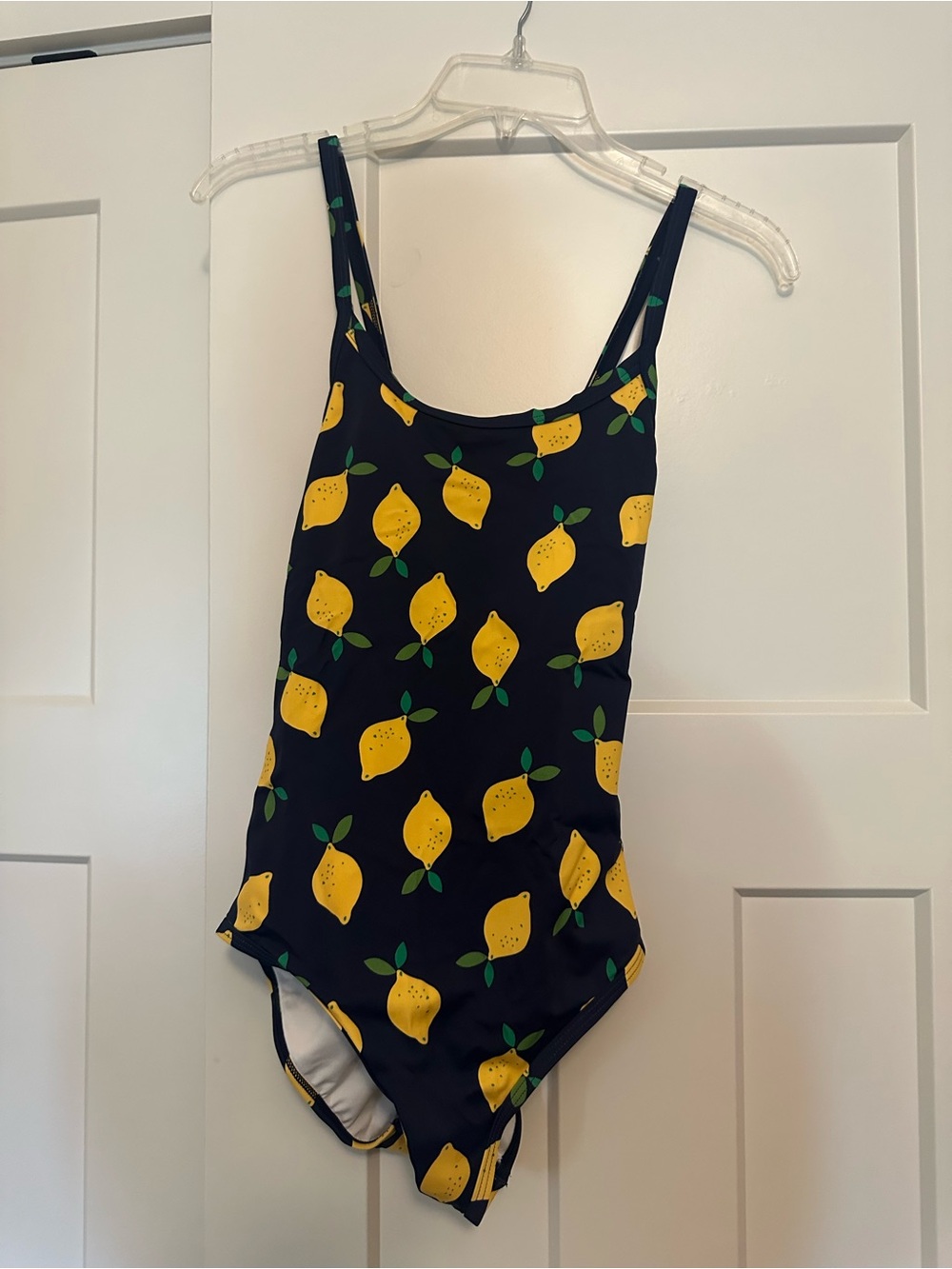 Hanna Anderson Navy Lemon Print One-Piece Swimsuit